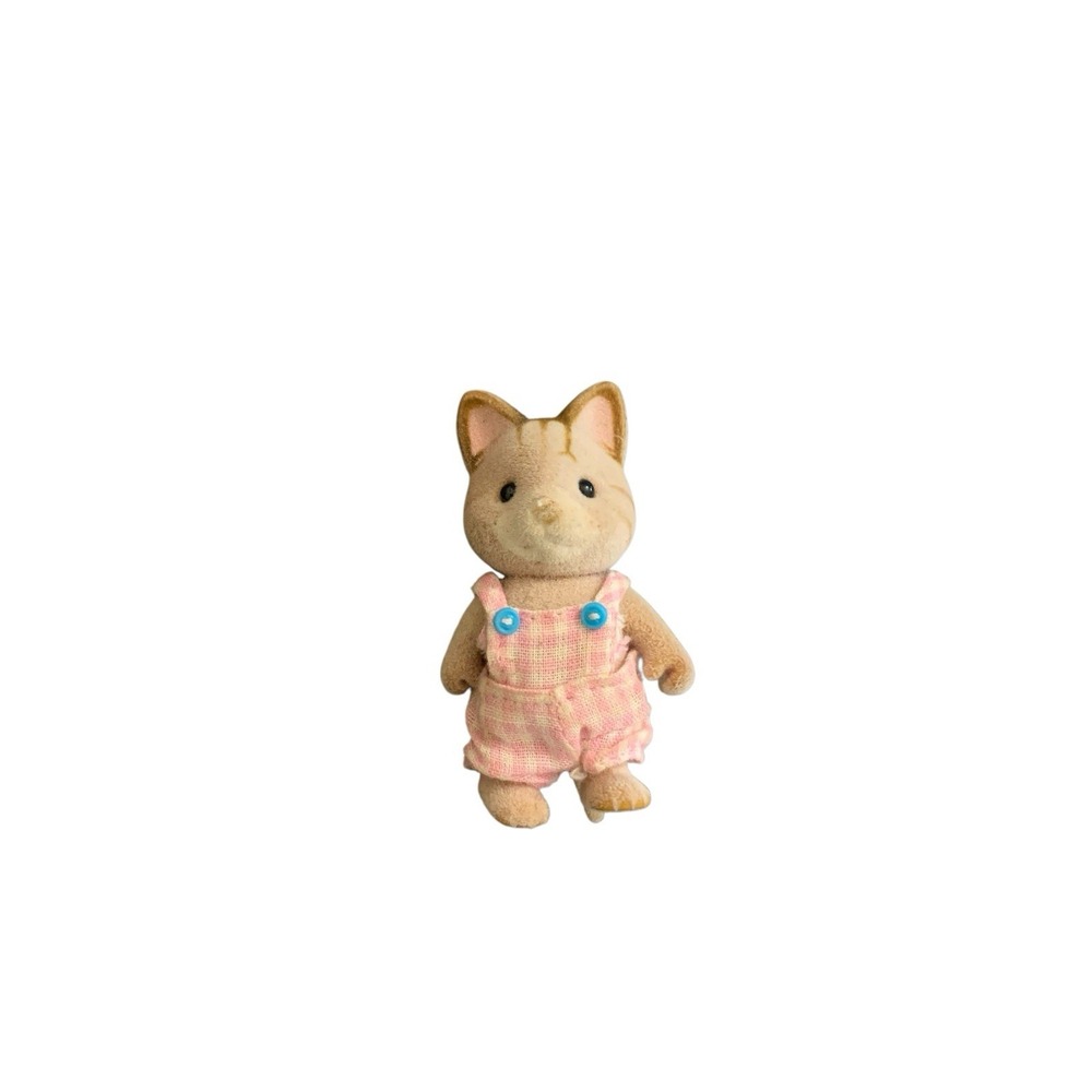 Vintage Calico Critters Sandy Striped Tabby Cat Sylvanian Families Damaged